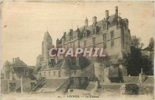Ansichtskarte AK Loches Le Ch�teau (carte toilee)
