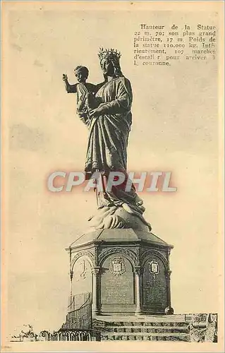 Cartes postales Le Puy Statue Colossale de Notre Dame de France