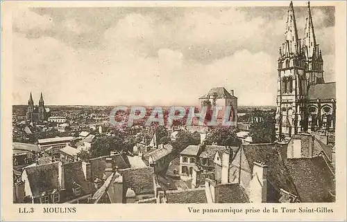 Cartes postales Moulins Vue Panoramique prise de la Tour Saint Gilles