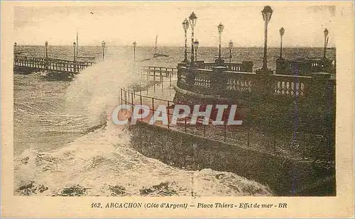 Ansichtskarte AK Arcachon (Cote d'Argent) Place Thiers Effet de Mer