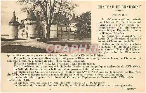 Cartes postales Chateau de Chaumont