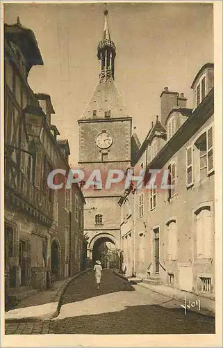 Ansichtskarte AK Avallon (Yonne) Porte et Tour de l'Horloge