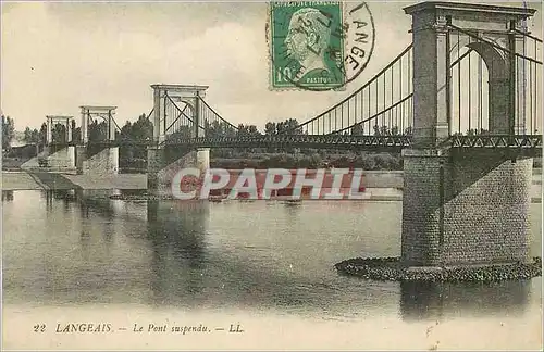 Ansichtskarte AK Langeais le Pont Suspendu