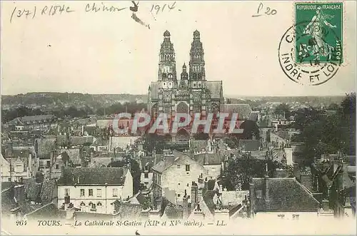 Ansichtskarte AK Tours la Cathedrale St Gatien