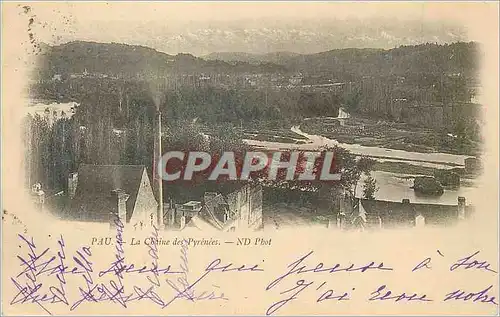 Cartes postales Pau la Chaine des Pyrenees (carte 1900)