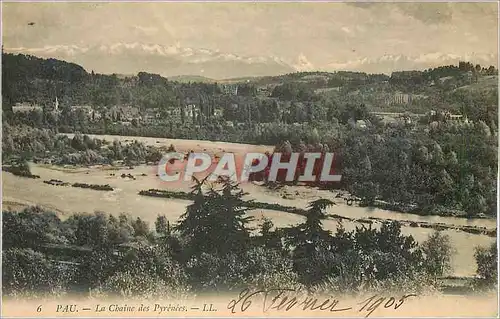 Cartes postales Pau la Chaine des Pyrenees