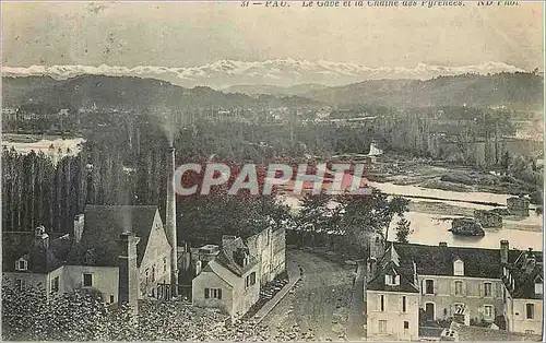 Cartes postales Pau le Gave et la Chaine des Pyrenees