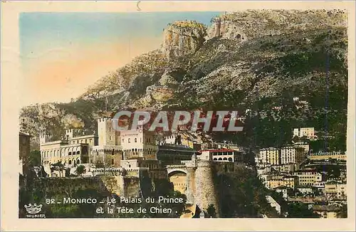 Cartes postales moderne Monaco le Palais du Prince et la Tete de Chien
