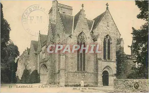 Cartes postales Lamballe l'Eglise Notre Dame