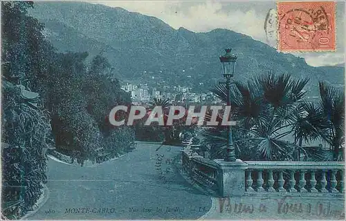 Cartes postales Monte Carlo vue dans les Jardins