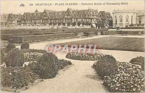 Cartes postales Deauville Plage Fleurie