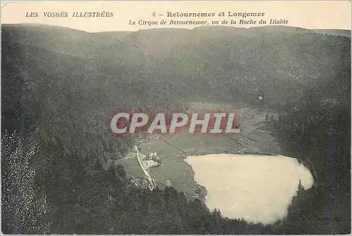 Cartes postales Les Vosges Illustrees Retournemer et Longemer Le cirque de Retournemer vu de la roche du diable