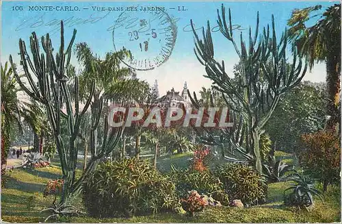 Cartes postales Monte Carlo vue dans les Jardins