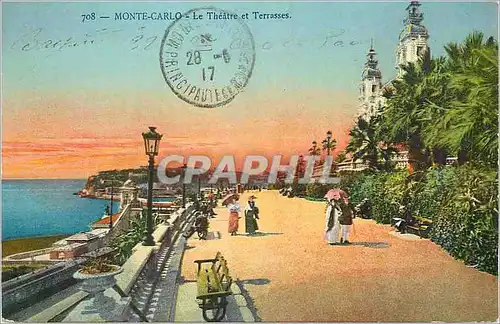 Cartes postales Monte Carlo le Theatre et Terrasses