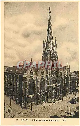 Cartes postales Lille l'Eglise Saint Maurice