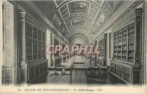 Ansichtskarte AK Palais de Fontainebleau la Bibliotheque