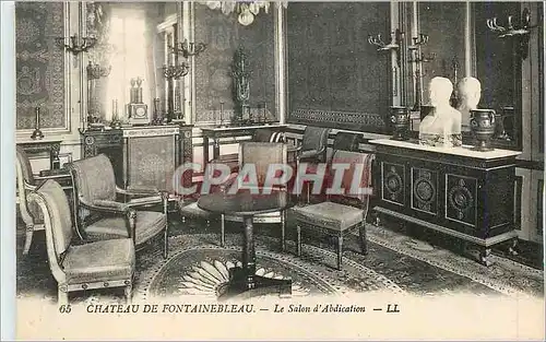 Cartes postales Chateau de Fontainebleau le Salon d'Abdication
