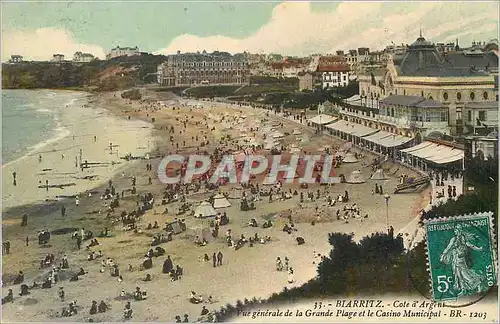 Cartes postales Biarritz Cote d'Argent