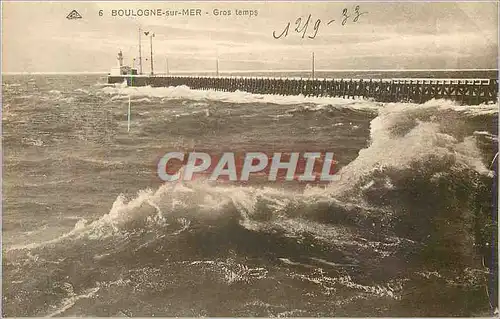 Cartes postales Boulogne sur Mer Gros Temps