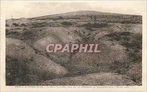 Cartes postales Front de Champagne le Mont Cornillet Militaria