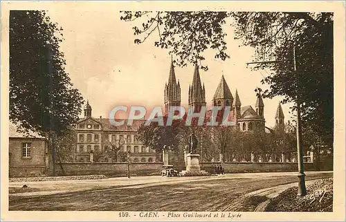 Cartes postales Caen Place Guillouard et le Lycee