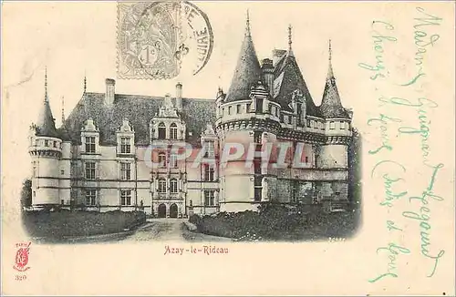 Cartes postales Azay le Rideau (carte 1900)
