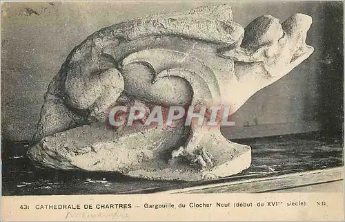 Cartes postales Cathedrale de Chartres Gargouille du Clocher Neuf