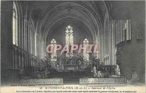 Cartes postales St Florent le Vieil ( M et L) Interieur de l'Eglise