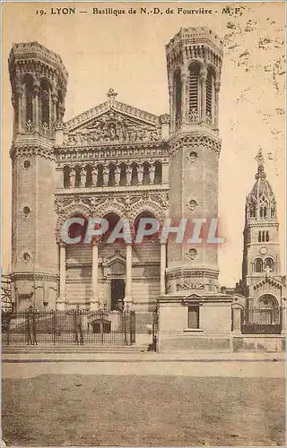 Cartes postales Lyon Basilique de N D de Fourviere