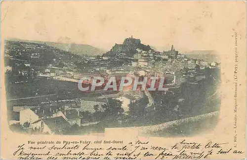 Ansichtskarte AK Vue Generale du Puy en Velay Cote Sud Ouest (carte 1900)