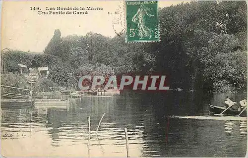 Cartes postales Les Bords de la Marne une Partie de Canot