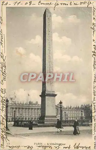 Cartes postales Paris l'Obelisque