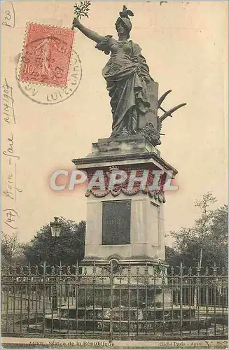 Cartes postales Agen Statue de la Republique