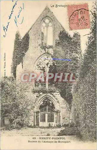 Ansichtskarte AK Kerity Paimpol Ruines de l'Abbaye de Beauport