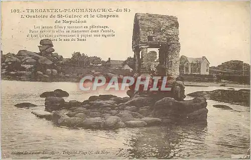 Cartes postales Tregastel Ploumanac'h (C du N) l'Oratoire de St Guirec et le Chapeau de Napoleon