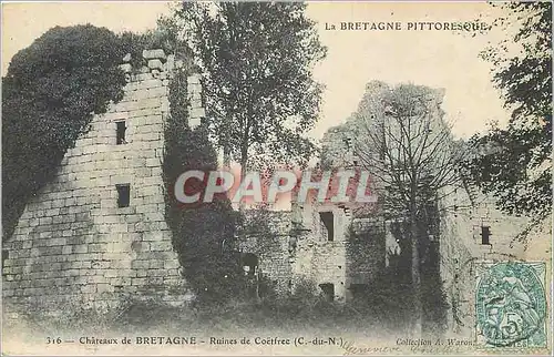 Cartes postales Chateau de Bretagne Ruines de Coetfrec (C du N) la Bretagne Pittoresque