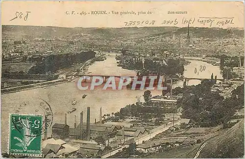 Cartes postales Rouen Vue Generale prise du Bonsecours
