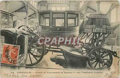 Ansichtskarte AK Versailles Voiture du Couronnement de Napoleon Ier avec l'Imperatrice Josephine