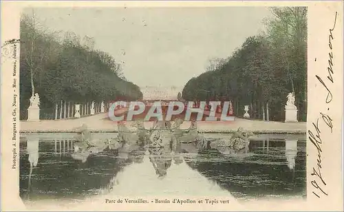 Ansichtskarte AK Parc de Versailles Bassin d'Apollon et Tapis Vert