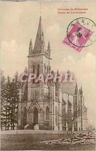 Cartes postales Environs de Nerondes Eglise de Laverdines