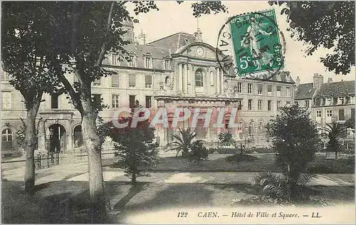 Ansichtskarte AK Caen Hotel de Ville et Square