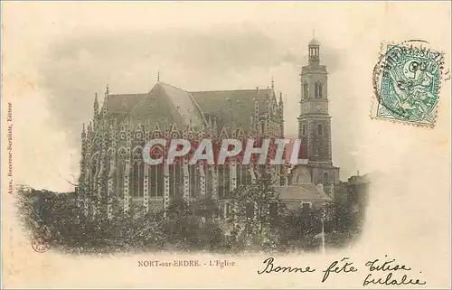 Cartes postales Nort sur Erdre L'Eglise (carte 1900)