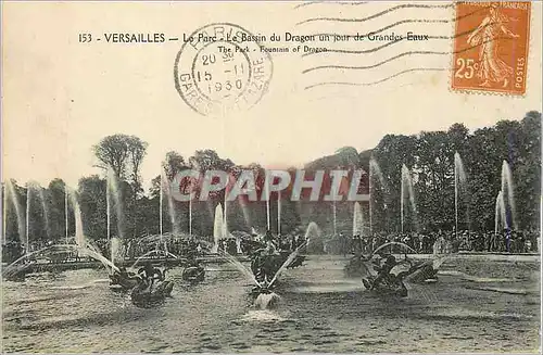 Cartes postales Versailles Le Parc Le Bassin du Dragon un Jour de Grandes Eaux