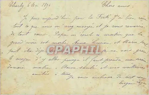 Entier Postal 10c Sage cas Charly 1894 pour Aillevillers