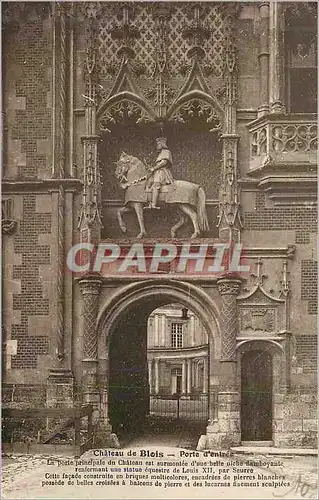 Cartes postales Chateau de Blois Porte d'Entree