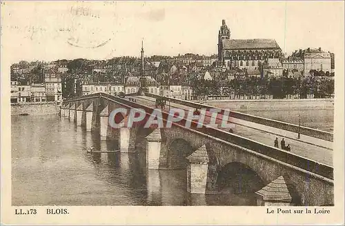 Ansichtskarte AK Blois Le Pont sur la Loire