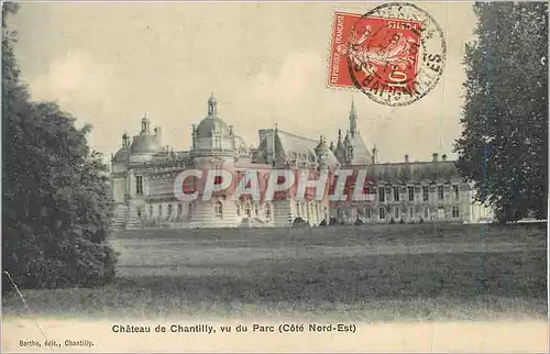 Cartes postales Chateau de Chantilly vu du Parc (Cote Nord Est)