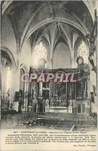 Cartes postales Fontenay le Compte Interieur de l'Eglise Notre Dame