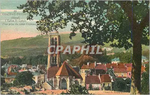 Cartes postales Chateau Thierry (Aisne) L'Eglise St Crepin (Vue prise du Vieux Chateau)