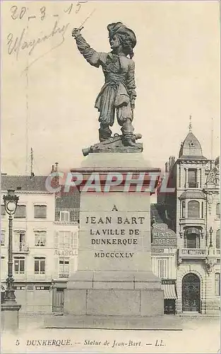 Cartes postales Dunkerque Statue de Jean Bart